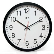 Infinity Instruments Obsidian Black Transitional Analog Display Wall Clock