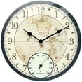 thumbnail image 1 of Infinity Instruments Orbis Black All Weather Clock Black Transitional Analog Display Wall Clock, 1 of 7