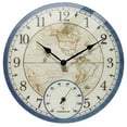 thumbnail image 1 of Infinity Instruments Orbis Blue Outdoor Transitional Analog Display 14-inch Wall Clock, 1 of 7