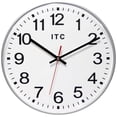 thumbnail image 1 of Infinity Instruments Prosaic, Traditional Wall Clock, 12-inch Display, Silver, 1 of 7
