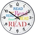 thumbnail image 1 of Infinity Instruments Read, Read, Read Wall Clock, 1 of 6