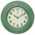 thumbnail image 1 of Infinity Instruments Retro Escape Plastic 9.75" Indoor Wall Clock with Silent Movement, Green, 1 of 7