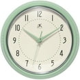 thumbnail image 1 of Infinity Instruments Retro Round Metal Wall Clock, Meadow Mist, 9.5", 1 of 7