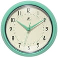 thumbnail image 1 of Infinity Instruments Retro Round Mint Green Wall Clock, 9.5", 1 of 7