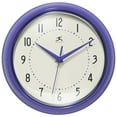 thumbnail image 1 of Infinity Instruments Retro Round Veri Peri Periwinkle Metal 9.5-inch Analog Wall Clock, 1 of 6