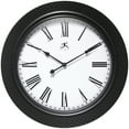 thumbnail image 1 of Infinity Instruments Roman Weave Plastic 16" Indoor Wall Clock with Roman Numerals & Quartz Movement for Accurate Timekeeping, Black, 1 of 7
