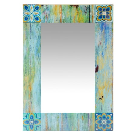 Infinity Instruments Shabby Chic Country Mosaic Rectangle Wall Mirror - 19.75W x 27.5H inches