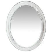 Infinity Instruments Sonore Aged White Oval Transitional 30-inch Wall Mirror