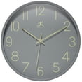 thumbnail image 1 of Infinity Instruments Stencil Plastic 14" Indoor Wall Clock with Arabic Numbers on Clocks Face, Silent Movement, Light Grey, 1 of 7