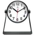 thumbnail image 1 of Infinity Instruments Stirrup Plastic 6" Business/Office Indoor Desktop Clock with Quartz Movement for Accurate Time Keeping, Black, 1 of 7
