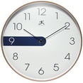 thumbnail image 1 of Infinity Instruments Stripe Plastic 12" Indoor Wall Clock with Blue Stripe on Clock Face, Silent Movement, Blue, 1 of 6