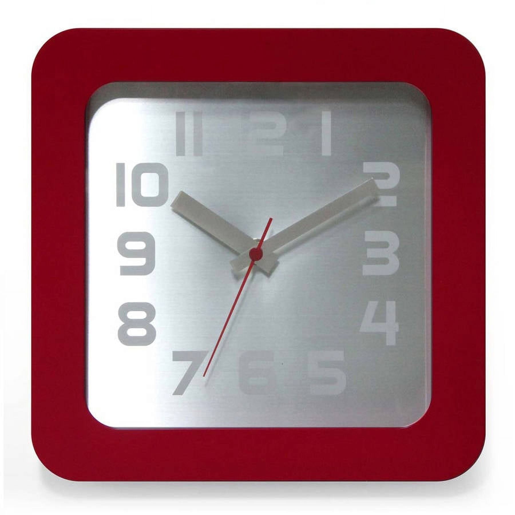 Infinity Instruments Times Squared Wall/Tabletop Clock Red Wall