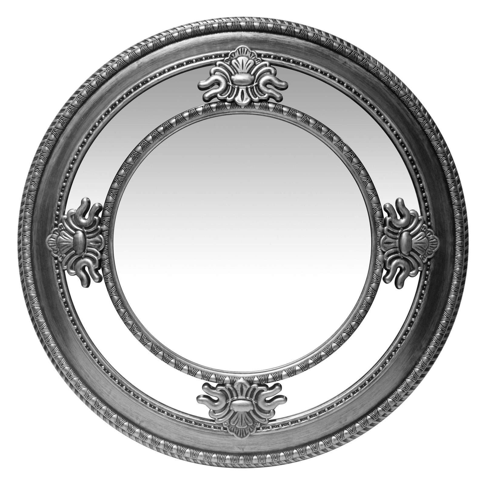 Versailles 23" Round Wall Mirror in Antique Gold and Silver