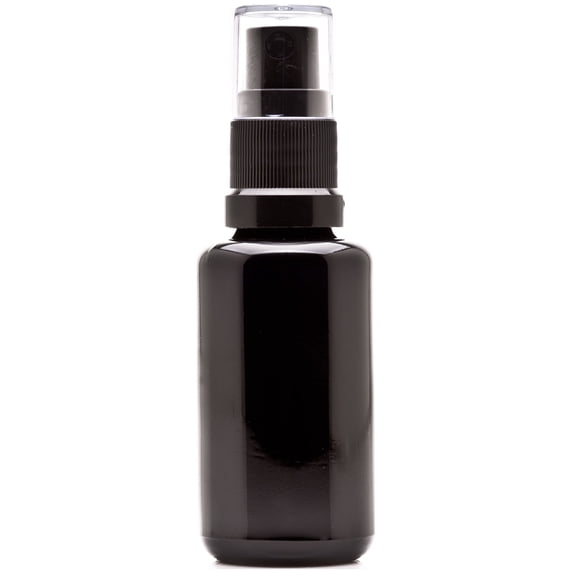 Infinity Jars 30 Ml (1 fl oz) Black Ultraviolet Glass Fine Mist Spray Bottle