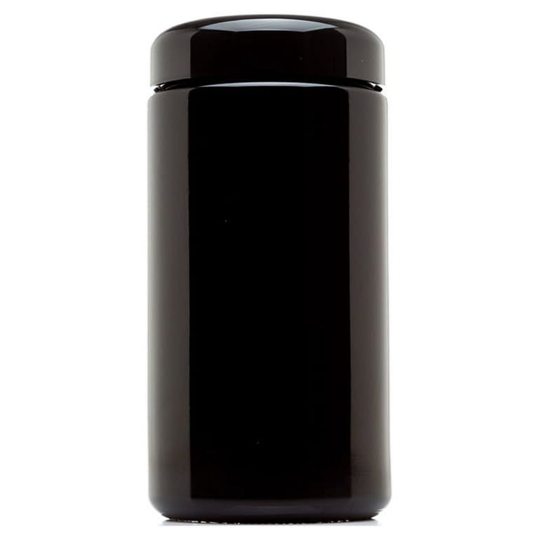 Infinity Jars 50 ml (1.7 fl oz) 10-Pack Set Travel Size Black Ultraviolet Glass Screwtop Jar