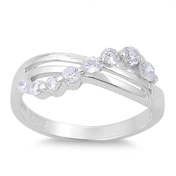 Infinity Journey Blen Cubic Zirconia Ring Sterling Silver 925