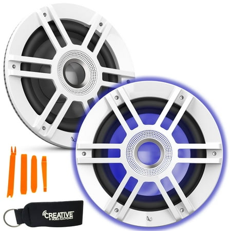 Infinity KAPPA1010M - Two Kappa Marine KAPPA1010M White 10" Premium RGB LED Subwoofers