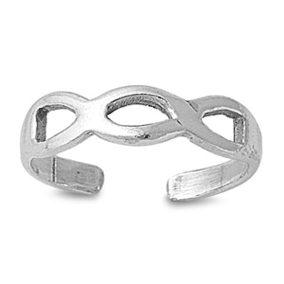 Infinity Knot .925 Sterling Silver Toe Ring Jewelry Female Unisex