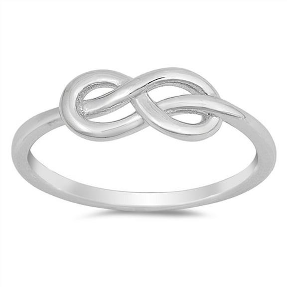 Infinity Knot Criss Cross Love Promise Ring .925 Sterling Silver Band Jewelry Female Male Size 9