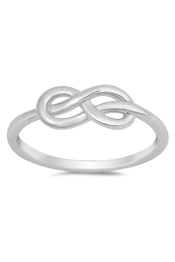 Infinity Knot Criss Cross Love Promise Ring .925 Sterling Silver Band Jewelry Female Male Size 9