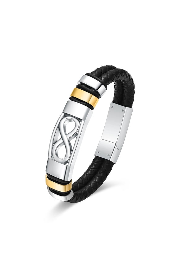 Infinity Knot Urn Bracelet for Ashes Women Men Cremation Jewelry Leather Cuff Bangle Memorial Ashes Urn Bracelet 20/22/24CM