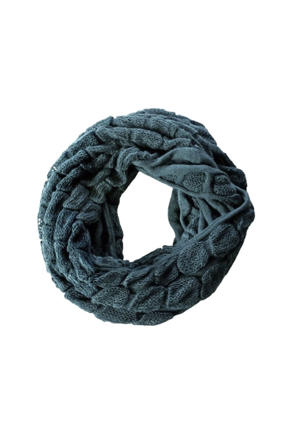Infinity Lightweight Cotton Knitted Scarf ~ Turquoise
