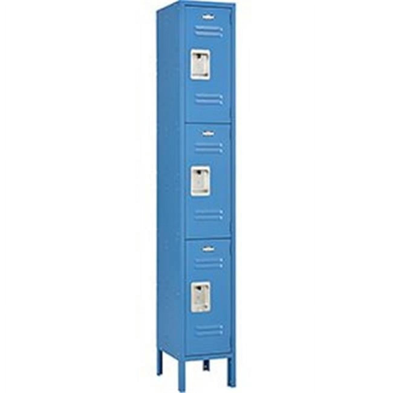 Infinity Locker Infinity Locker 3 Tier 12 x 15 x 24 in. 3 Door Ready to Assemble - Blue ...