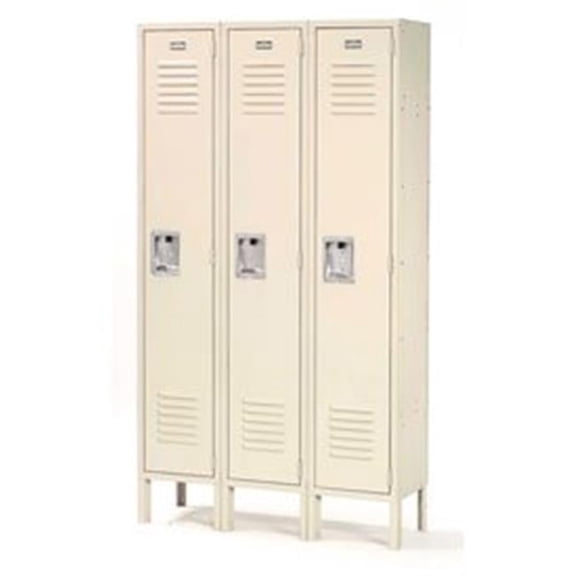Infinity Locker - Tan - 12x12x72 in. - 3-Door - Secure Locking System