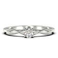 thumbnail image 1 of Infinity Loop 0.50 Carat Round Cut Diamond Moissanite Engagement Ring, Twisted Wedding Band in 925 Sterling Silver With 18k White Gold Plating, Gift For Her, Dainty Promise Ring, Anniversary Gift, 1 of 3