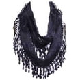 thumbnail image 1 of Infinity Loop Figure Eight Lace Scarf Vintage Fringe Spring Summer Wear, 1 of 6