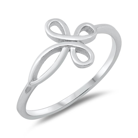 Infinity Love Knot Cross Filigree Ring .925 Sterling Silver Band Jewelry Female Male Unisex Size 12