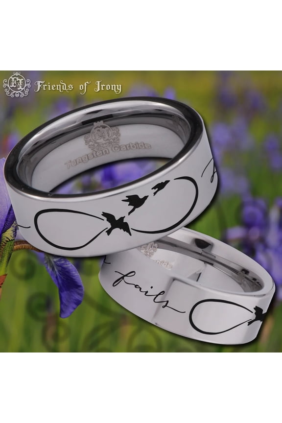 Infinity Love Tungsten Carbide Ring