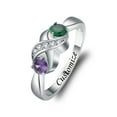 thumbnail image 1 of Infinity Love Women's Stainless Steel Crystal Ring Cremation Jewelry for Ashes Holder Memorial Urn Ring, 1 of 4