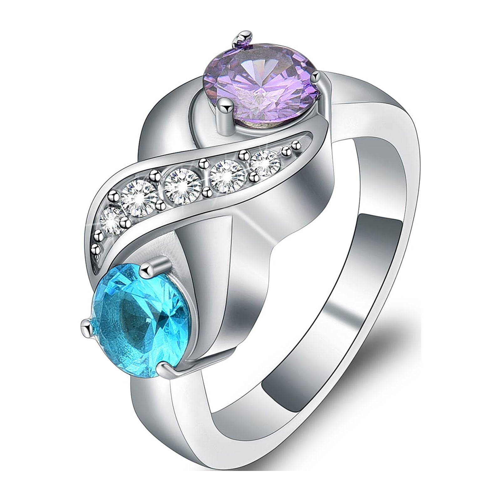 Infinity Love Women's Stainless Steel Crystal Ring Cremation Jewelry ...
