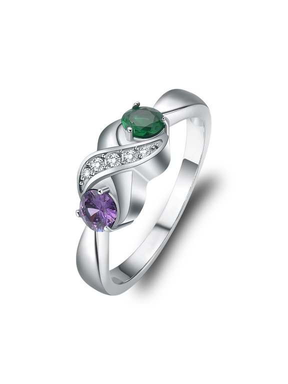 Infinity Love Women's Stainless Steel Crystal Ring Cremation Jewelry for Ashes Holder Memorial Urn Ring