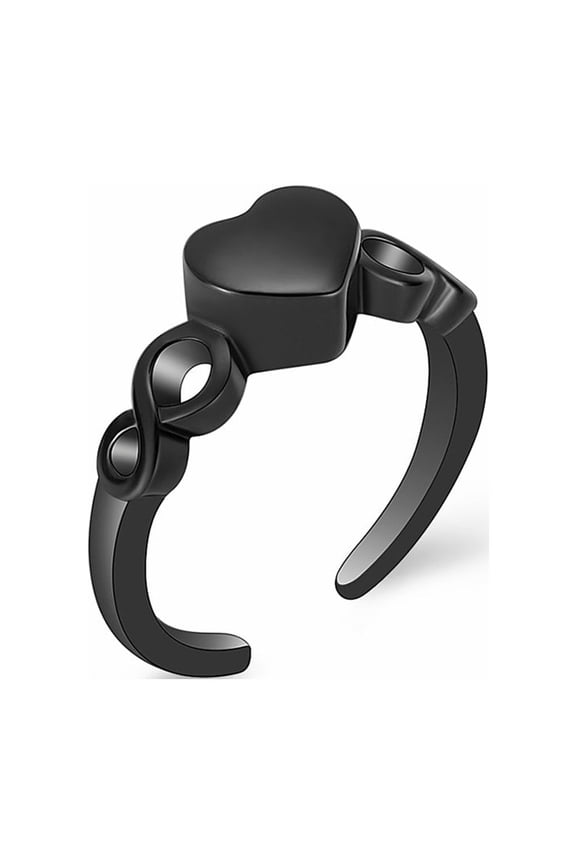 Infinity Love Women's Stainless Steel Ring Cremation Jewelry for Ashes Holder Memorial Urn Ring