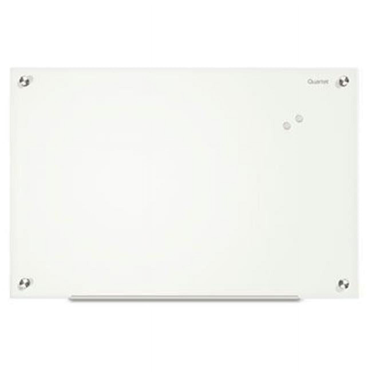 24" x 18" White Tempered Glass Magnetic Dry Erase Board