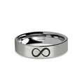 thumbnail image 1 of Infinity Math Symbol Engraved Brushed Silver Tungsten Ring, 6mm, Size 9.5, 1 of 2