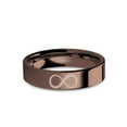 thumbnail image 1 of Infinity Math Symbol Engraved Polished Copper Brown Tungsten Ring, 6mm, Size 10, 1 of 2