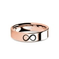 thumbnail image 1 of Infinity Math Symbol Engraved Rose Gold Tungsten Ring, Polished, 6mm, Size 12, 1 of 2