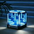 thumbnail image 1 of Infinity Mirror Hyper Cube Light, Wireless 4D Abyss LED Lamp with Touch Dimming, Rechargeable Acrylic Tesseract Night Light for Gaming Room Desk & Sci-Fi Decor, 1 of 7