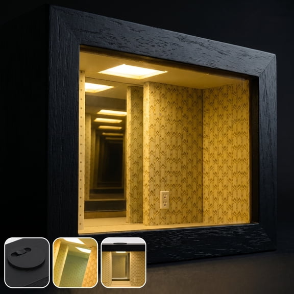 Infinity Mirror LED Frame 3D Light Abyss Design Creative Desktop Ornament Night Lamp Decoration For Home Office Bedroom Spaces Modern Interior Accent Style infinity mirror 3d light