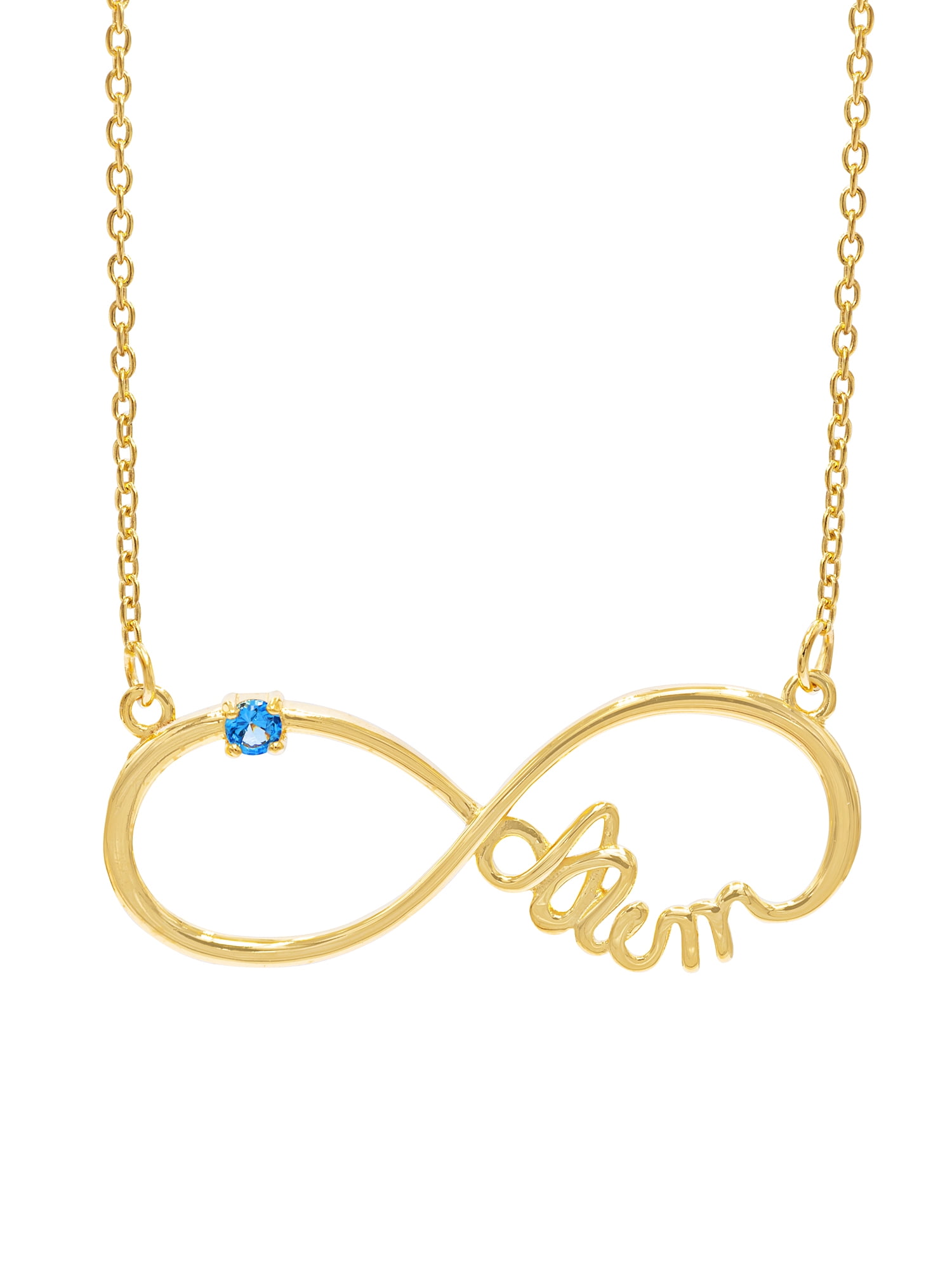 Infinity Necklace with Birthstone