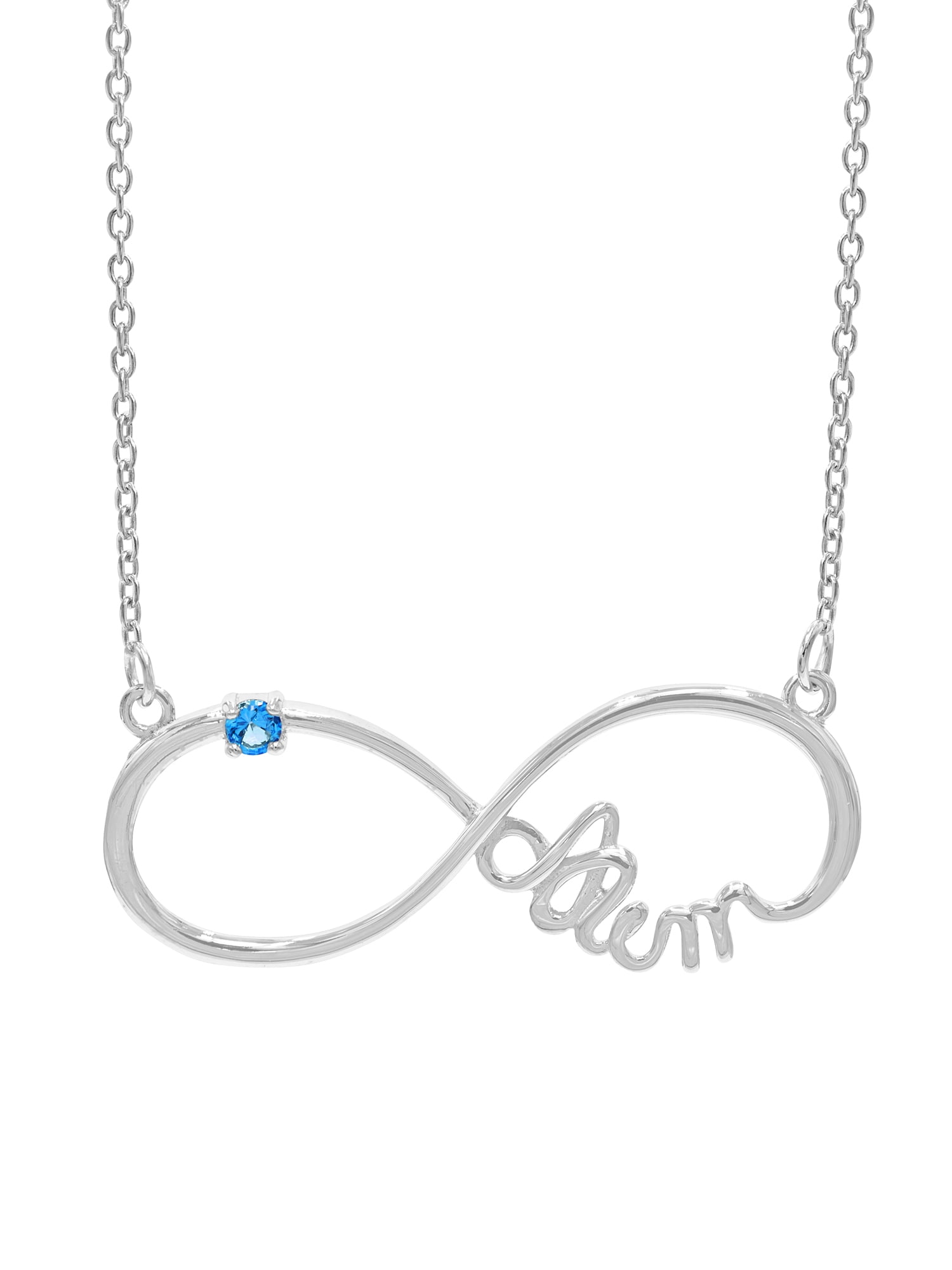 Infinity Necklace with Birthstone