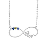 JAY AIMEE DESIGNS Infinity Necklace with Up to Three Birthstones