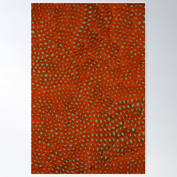 Infinity Net - Dark Orange - Nets Poster Wall Art, Modern Wall Decor For Living Room Bedroom, 8x12 UNFRAMED