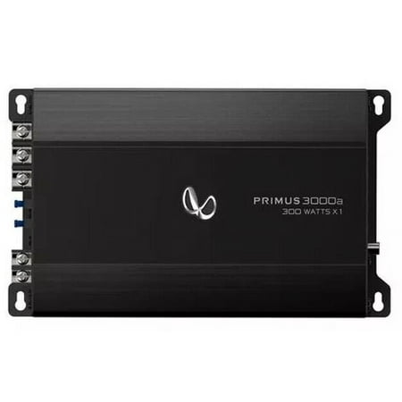 Infinity PRIMUS-3000A 1-Channel, 300w X 1 Car Audio Subwoofer Amplifier Bundle