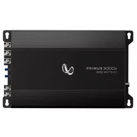 Infinity PRIMUS-3000A 1-Channel, 300w X 1 Car Audio Subwoofer Amplifier Bundle