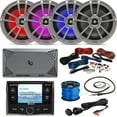 thumbnail image 1 of Infinity PRV-315 AM/FM USB  Bluetooth Waterproof Receiver, 4x 6.5" Coaxial 225-Watt Titanium Marine LED Speakers, 4-Channel Amplifier + Wiring Kit, 16-Gauge Wire, Antenna, Auxiliary Interface Mount, 1 of 8
