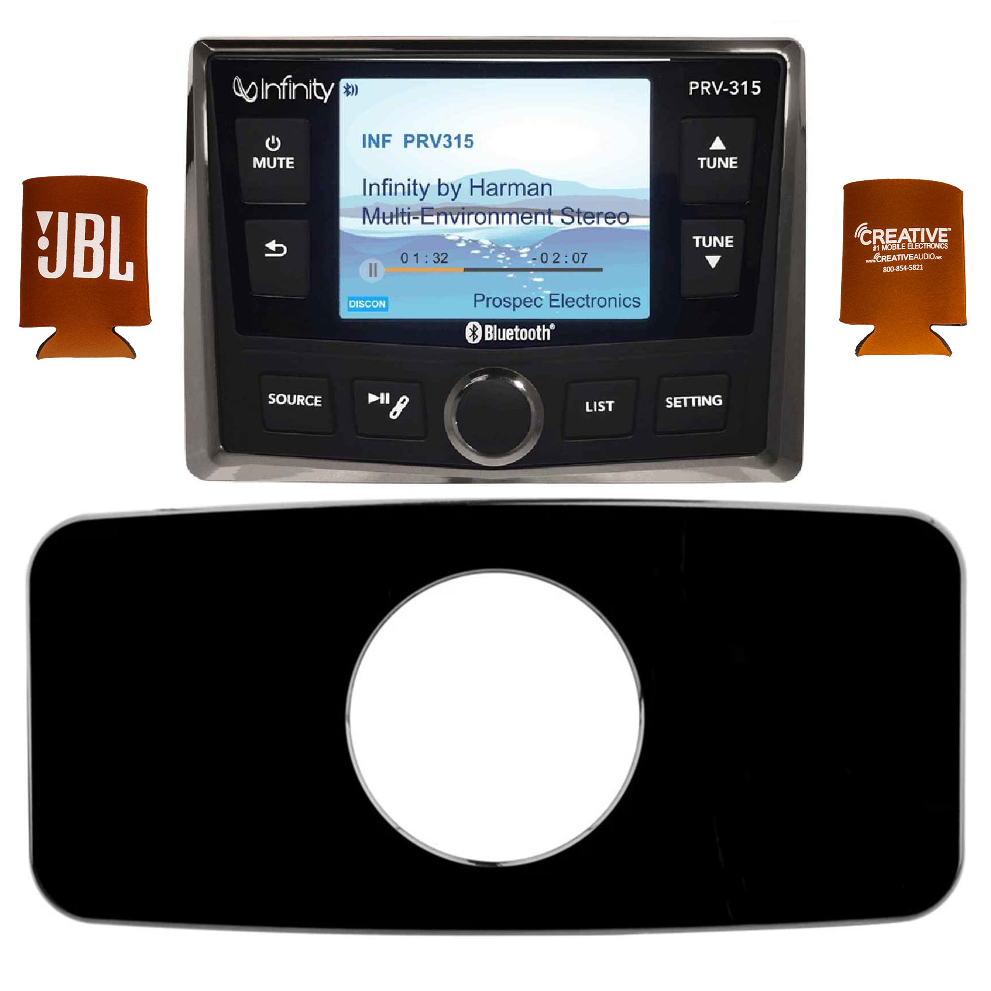 Infinity PRV-315 Waterproof Radio W/ Stinger SEADASH3B Universal Marine ...